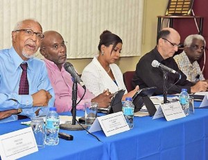JCC press conference with Dr. James Armstrong at left. Photo: AYANNA KINSALE. © 2016, Trinidad Express