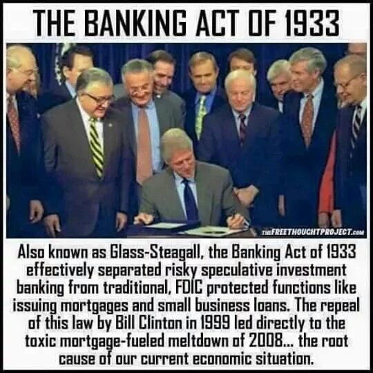 Galss-Steagall repeal signing